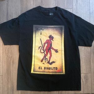 100% cotton black scale tee